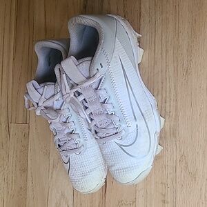 Kids white football cleats